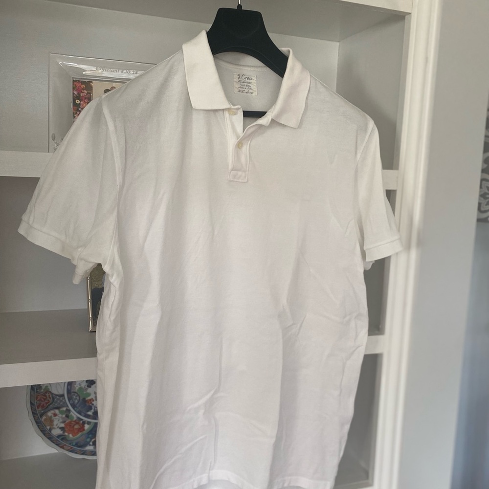 J. Crew Classic White Polo Shirt
